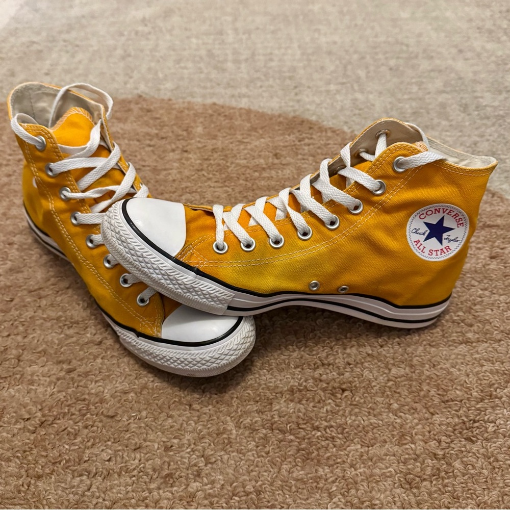 Converse - Chuck Taylor All Star High Top Yellow Mustard Sneakers - Men’s 9.5